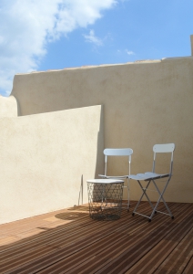 Terrasse 34 rue Mignet après livraison